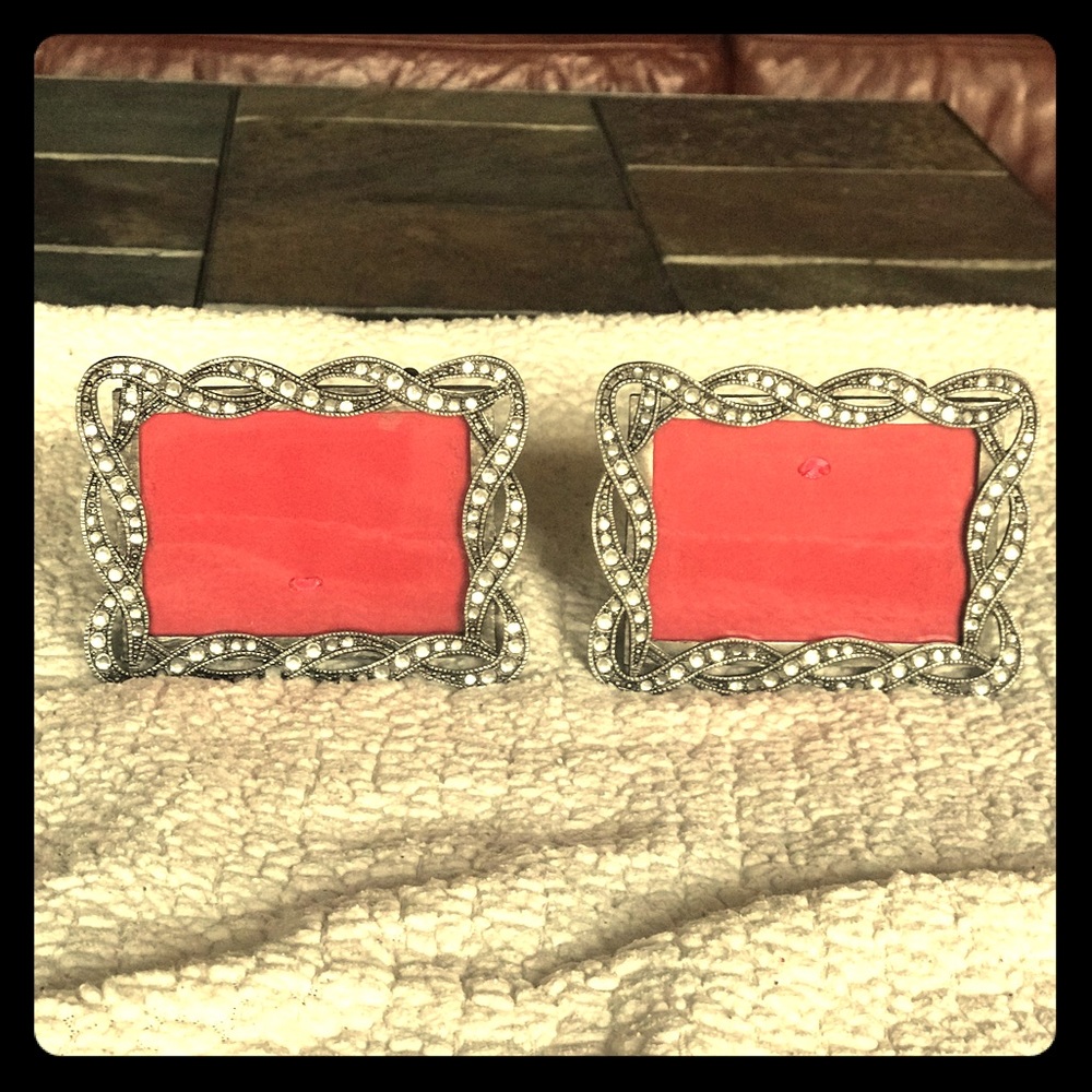 *SOLD*Pewter/Rhinestone Picture Frames - *SOLD*